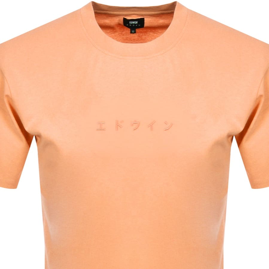 Alternative Image for ProductEdwin Crew Neck Katakana Embroidery T Shirt Orange2